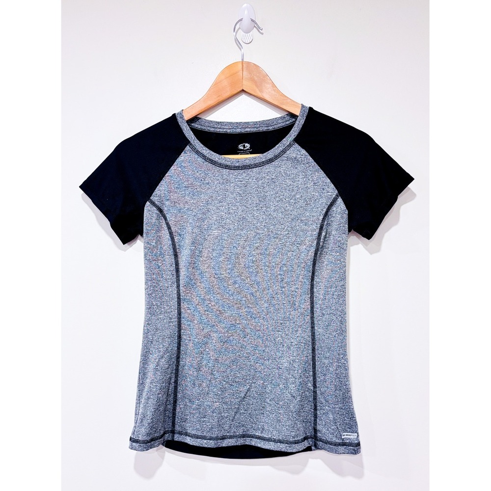 ATHLETIC WORKS Grey athletic tee | Lightweight Gym Activewear | X-Small